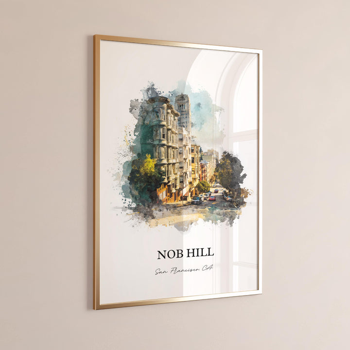 Nob Hill, California – Watercolor Art Print