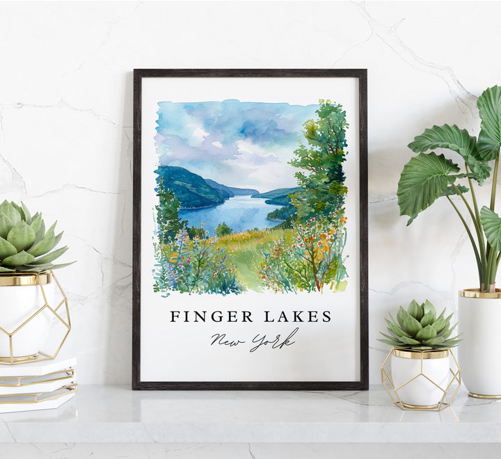 Finger Lakes NY wall art - Upstate NY, Finger Lakes print, Finger Lakes Wedding gift, Birthday present, Custom Text, Perfect Gift