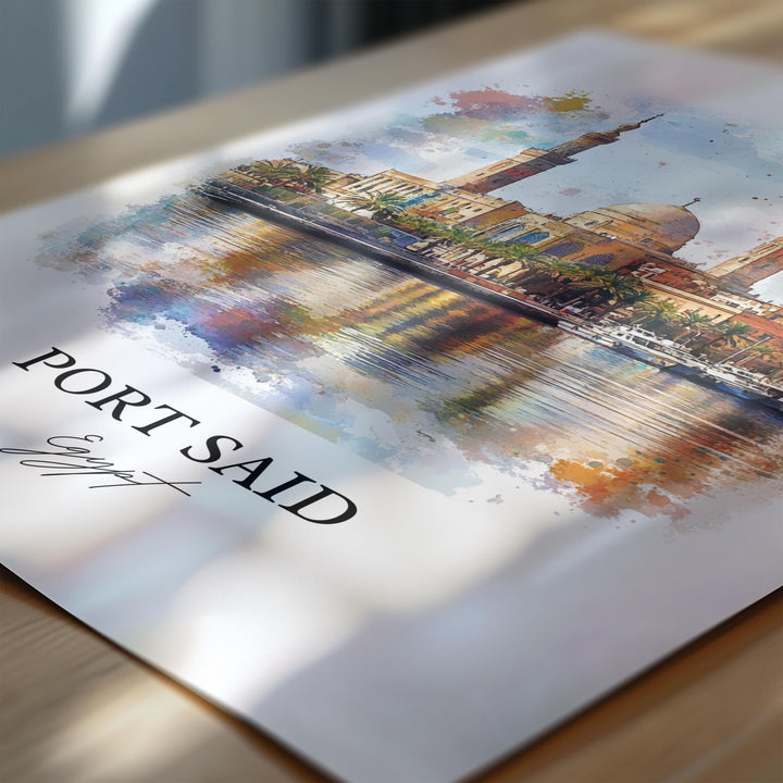 Port Said, Egypt – Watercolor Art Print