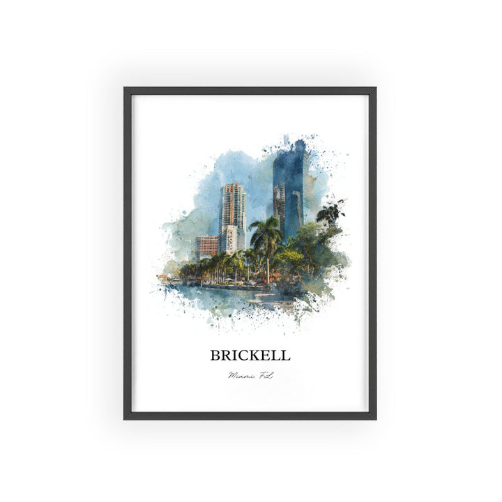 Brickell, Florida – Watercolor Art Print