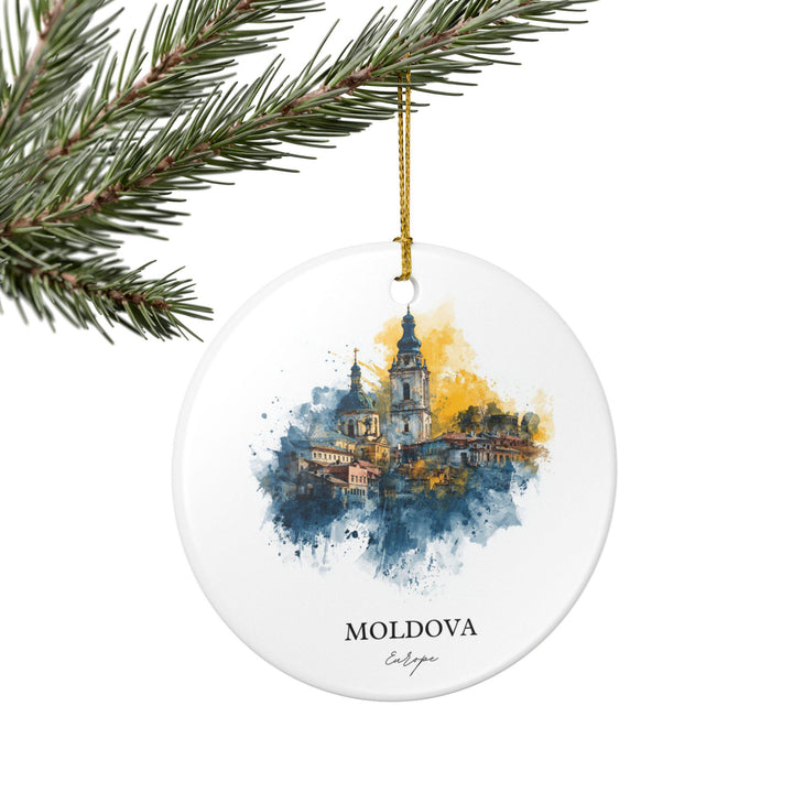 Moldova Ornament: Unique Moldova Souvenir, Moldova Xmas Decor, and Authentic Moldova Europe Gift