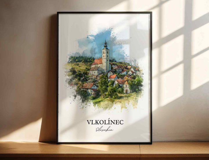 Vlkolinec, Slovakia – Watercolor Art Print