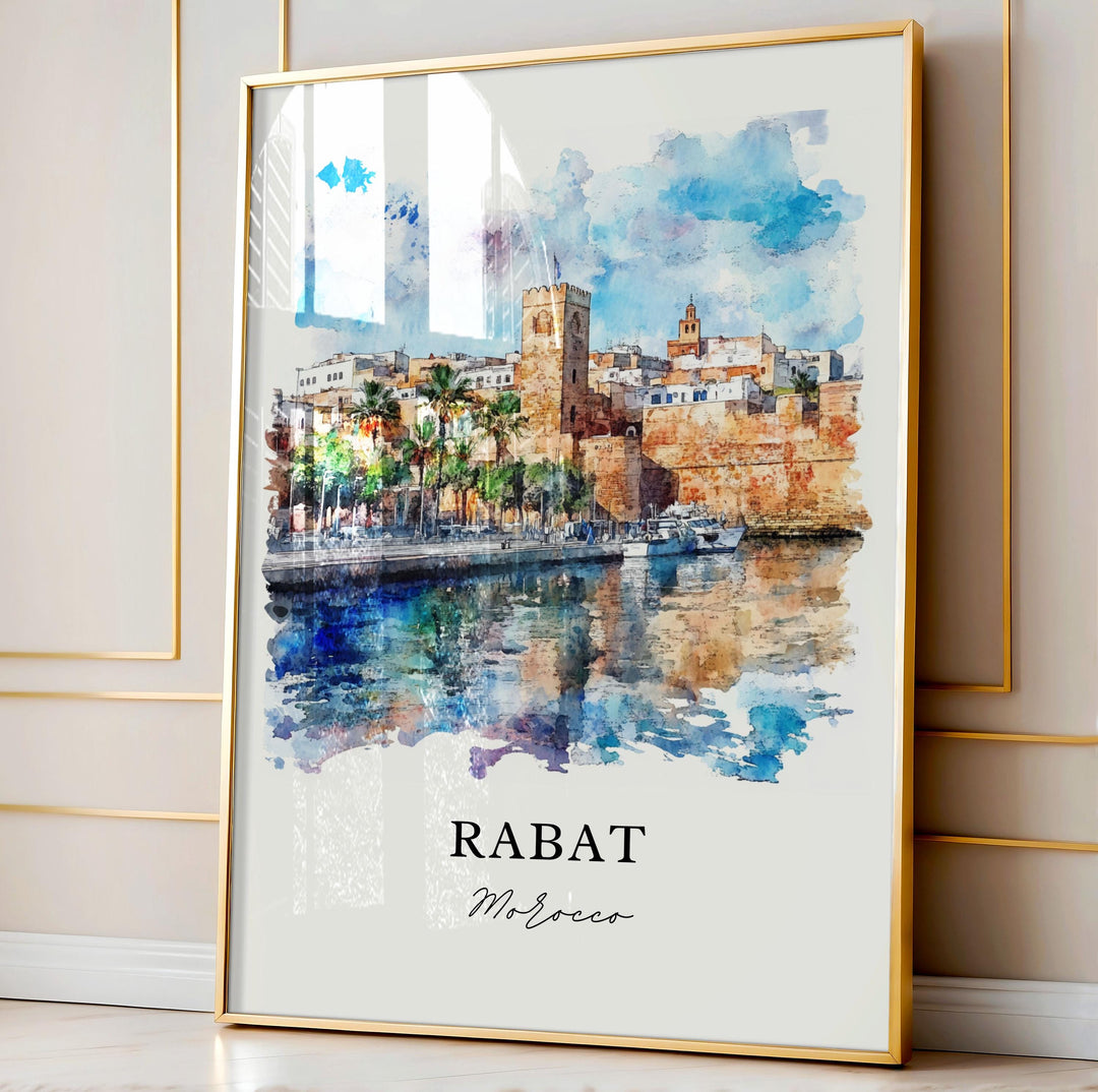 Rabat, Morocco – Watercolor Art Print