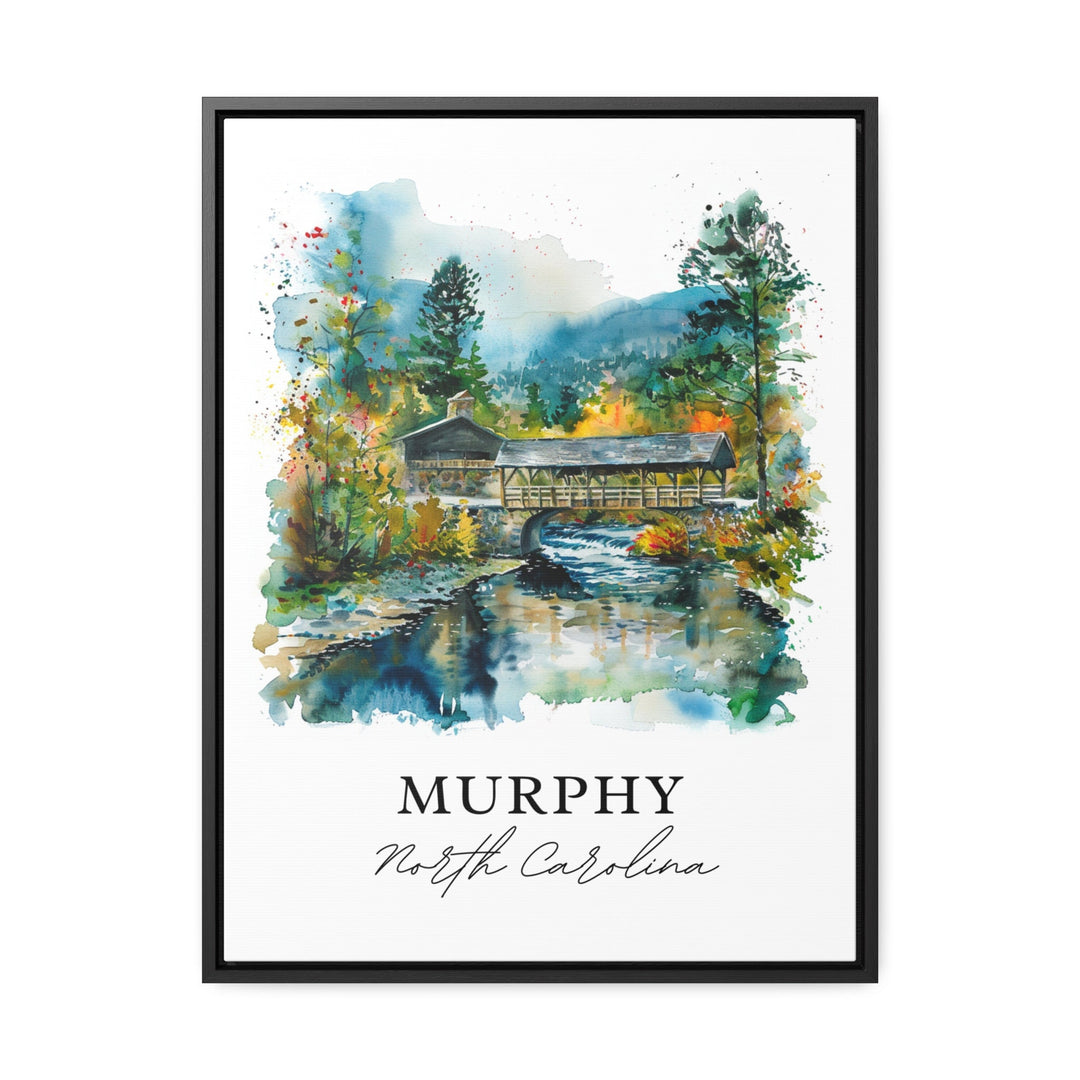 Murphy NC Wall Art, Cherokee County NC Print, Murphy Watercolor, Murphy North Carolina Gift,