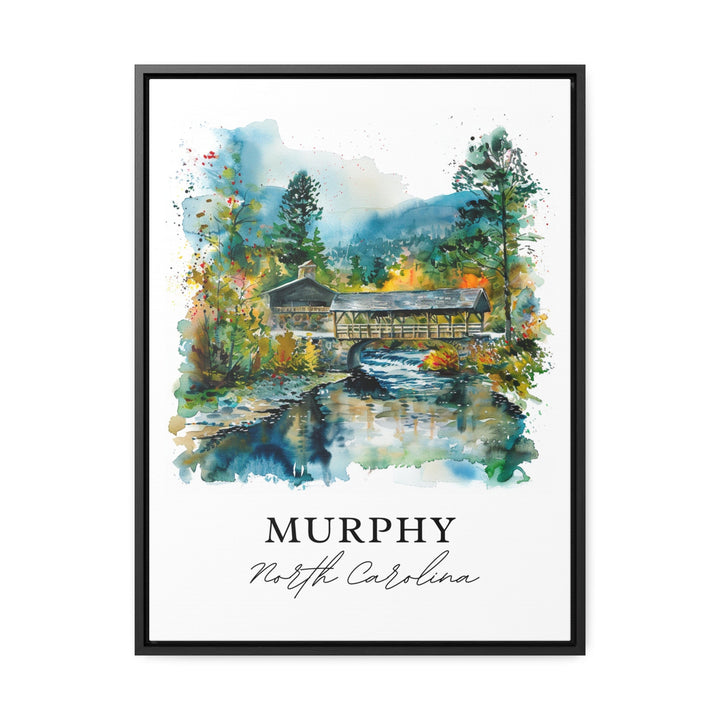 Murphy NC Wall Art, Cherokee County NC Print, Murphy Watercolor, Murphy North Carolina Gift,