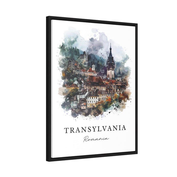 Transylvania Region Wall Art, Transylvania Romania Print, Romania Watercolor Art, Transylvania Gift, Travel Poster, Housewarming Gift