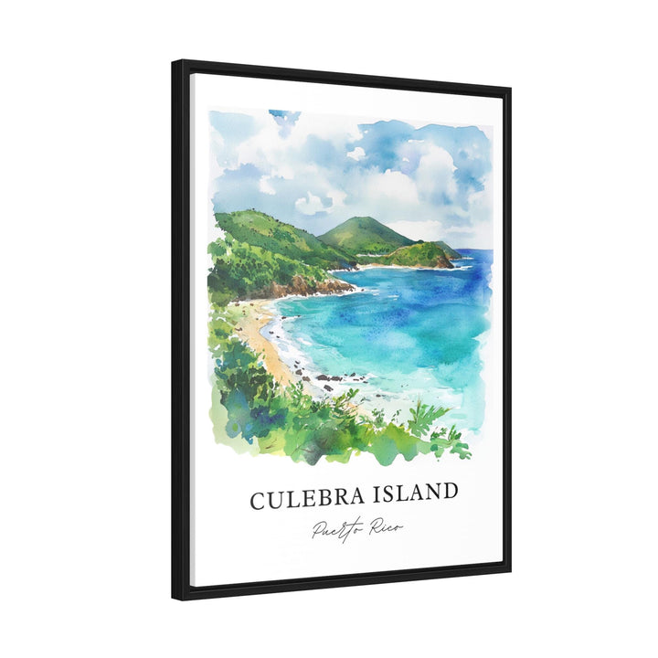 Culebra Island Art, Culebra Island Print, Culebra Island PR Watercolor, Flamenco Beach Gift,