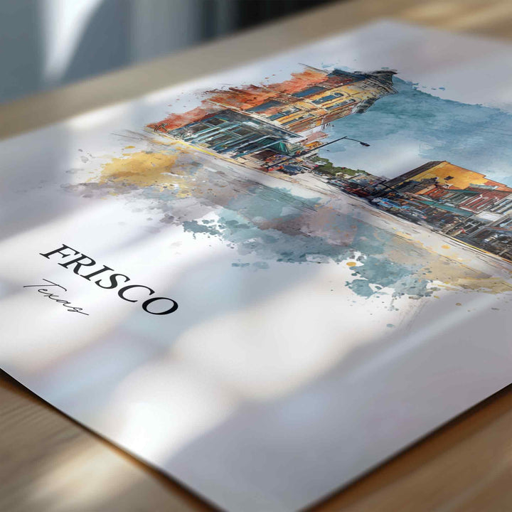 Frisco, Texas – Watercolor Art Print