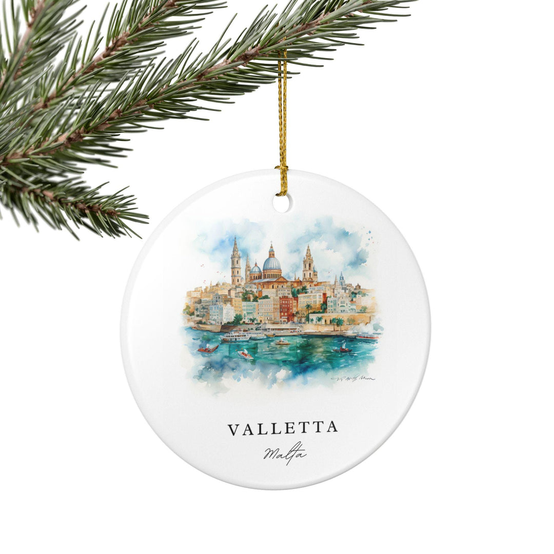 Valletta Malta Ornament: Unique Valletta Souvenir, Valletta Xmas Decor, and Authentic Valletta Malta Gift