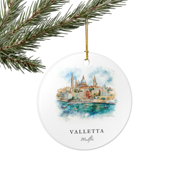 Valletta Malta Ornament: Unique Valletta Souvenir, Valletta Xmas Decor, and Authentic Valletta Malta Gift