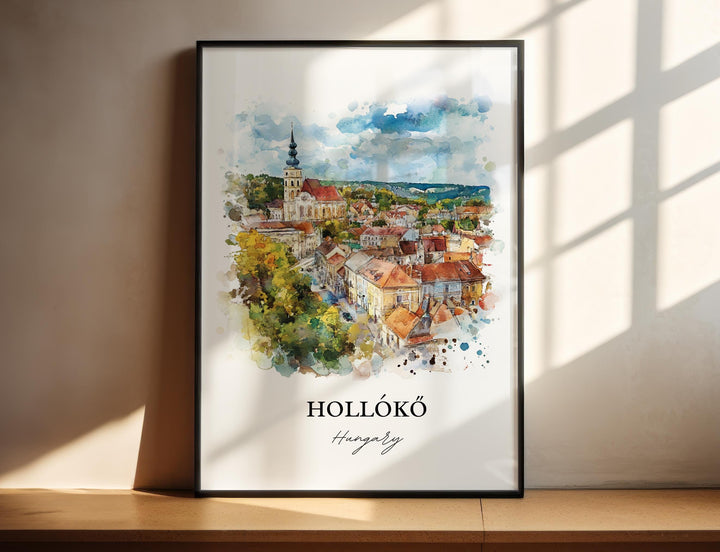 Holloko Hungary Wall Art, Hungary Print, Hungary Watercolor Art, Holloko Gift, Travel Print, Travel Poster, Housewarming Gift