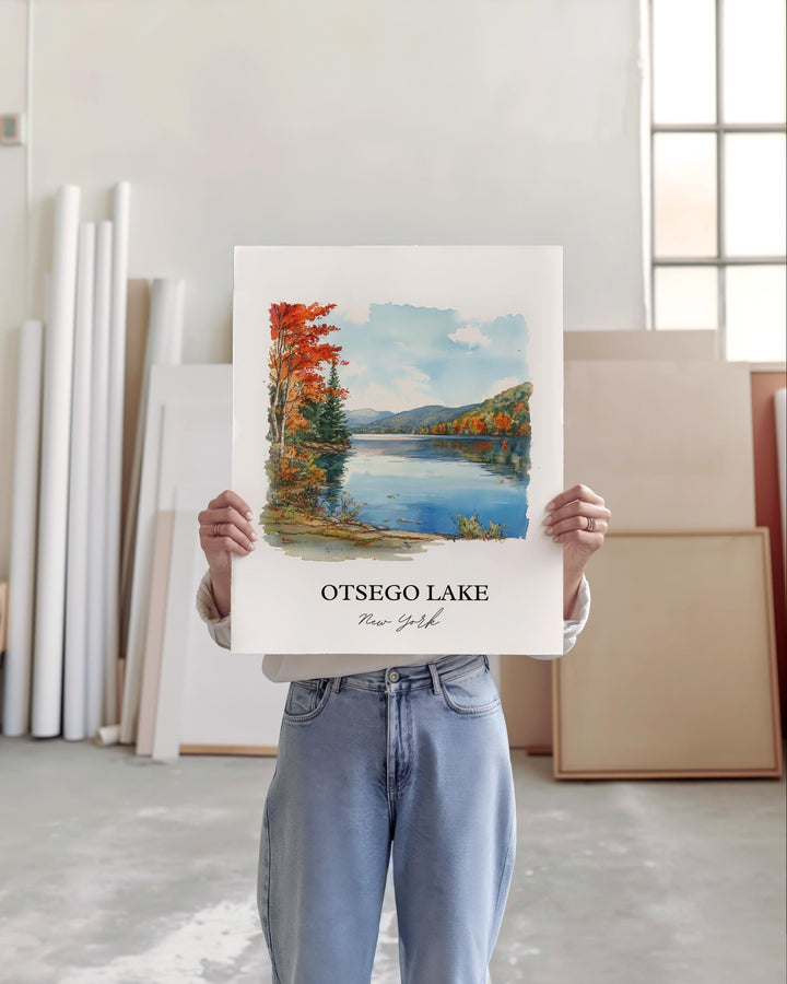 Otsego Lake Wall Art, Susquehanna River Print, Catskill Mountains Artwork, Otsego Lake Gift, Travel Print, Travel Poster, Housewarming Gift