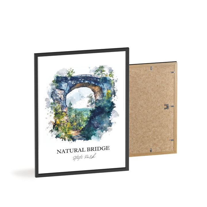Natural Bridge State Park Art, Natural Bridge Print, Virginia Artwork, Natural Bridge Gift, Travel Print, Travel Poster, Housewarming Gift