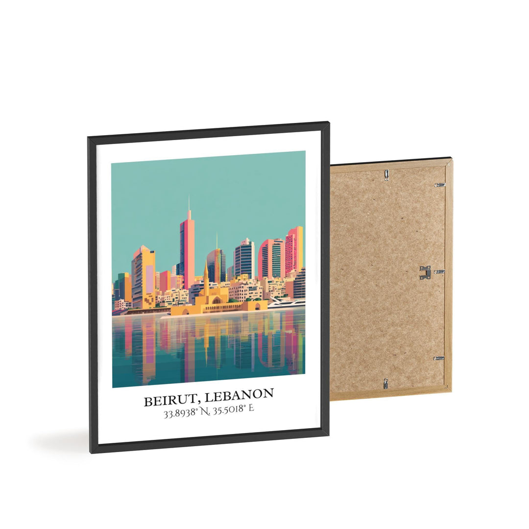Beirut Lebanon Art, Beirut Retro Travel Art, Beirut Home Decor, Beirut Gift, Lebanon Travel Art, Travel Prints, Housewarming Gift