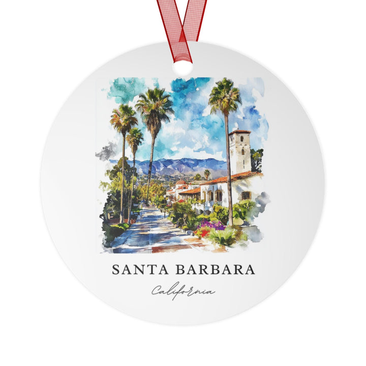 Santa Barbara CA Ornament: Unique UCSB Souvenir, Santa Barbara Xmas Decor, and Authentic Santa Barbara Gift