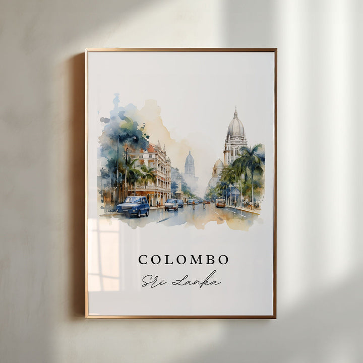 Colombo Sri Lanka wall art - Sri Lanka, Colombo print, Sri Lanka capital gift, Sri Lanka Birthday present, Custom Text, Perfect Gift