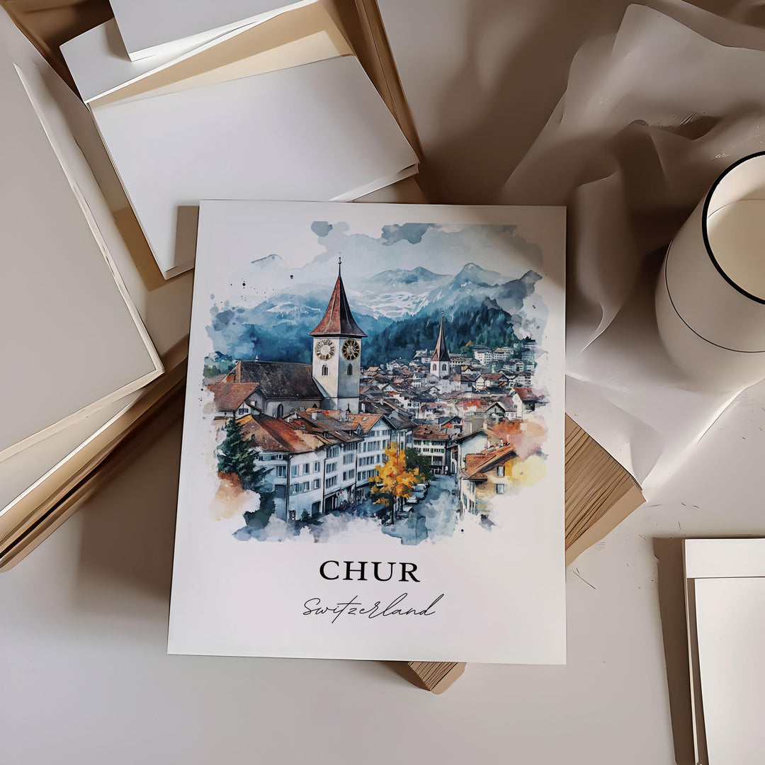 Chur Wall Art - Switzerland Print