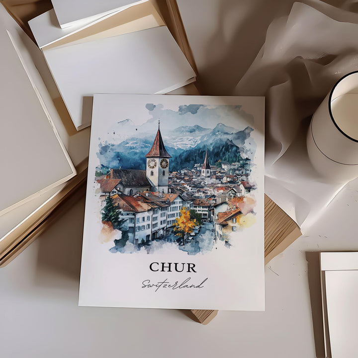 Chur Wall Art - Switzerland Print