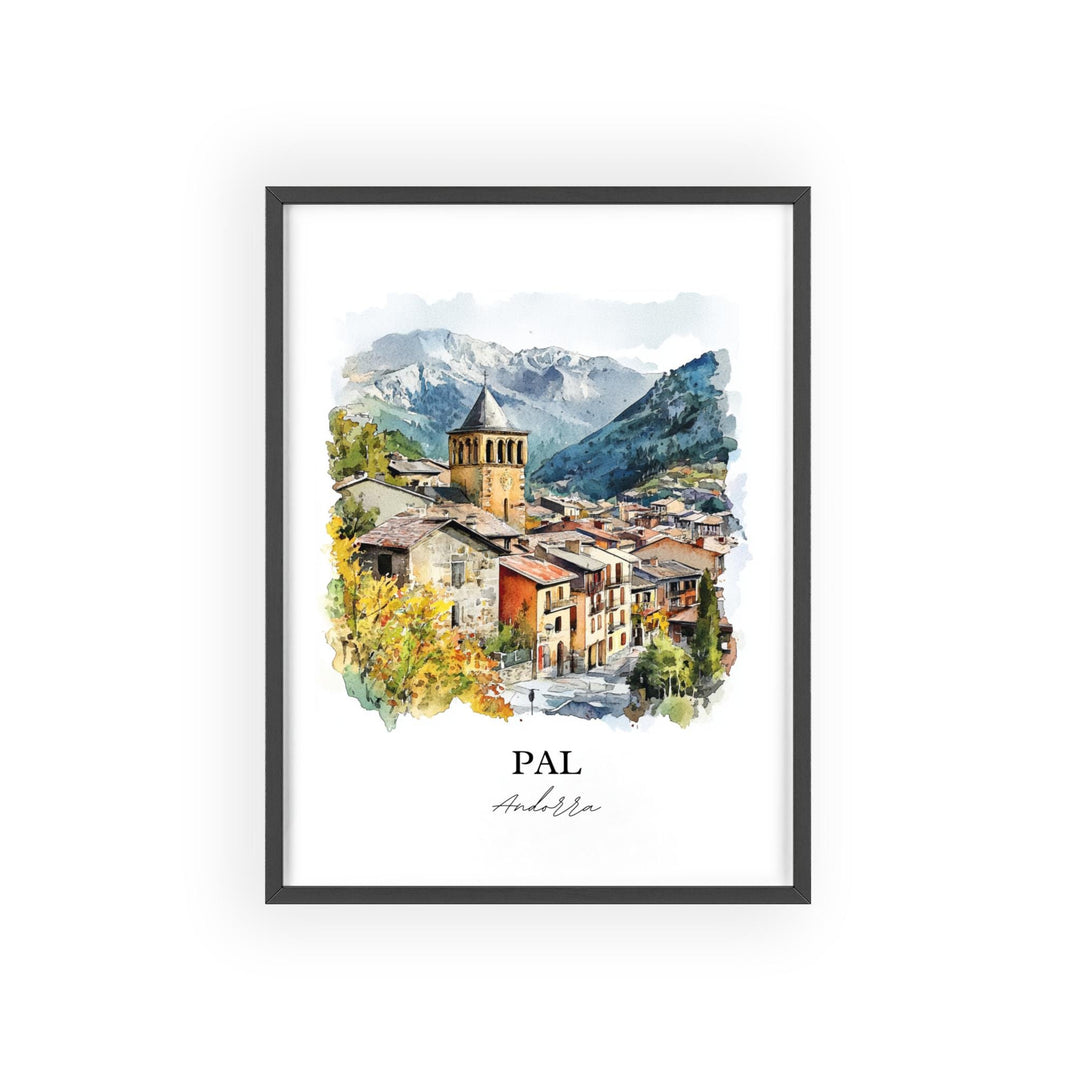 La Massana, Andorra – Watercolor Art Print