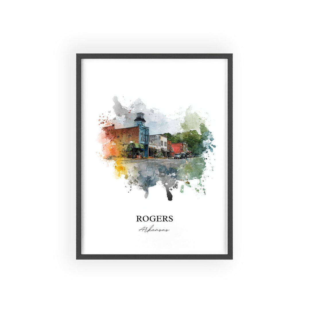 Rogers, Arkansas – Watercolor Art Print