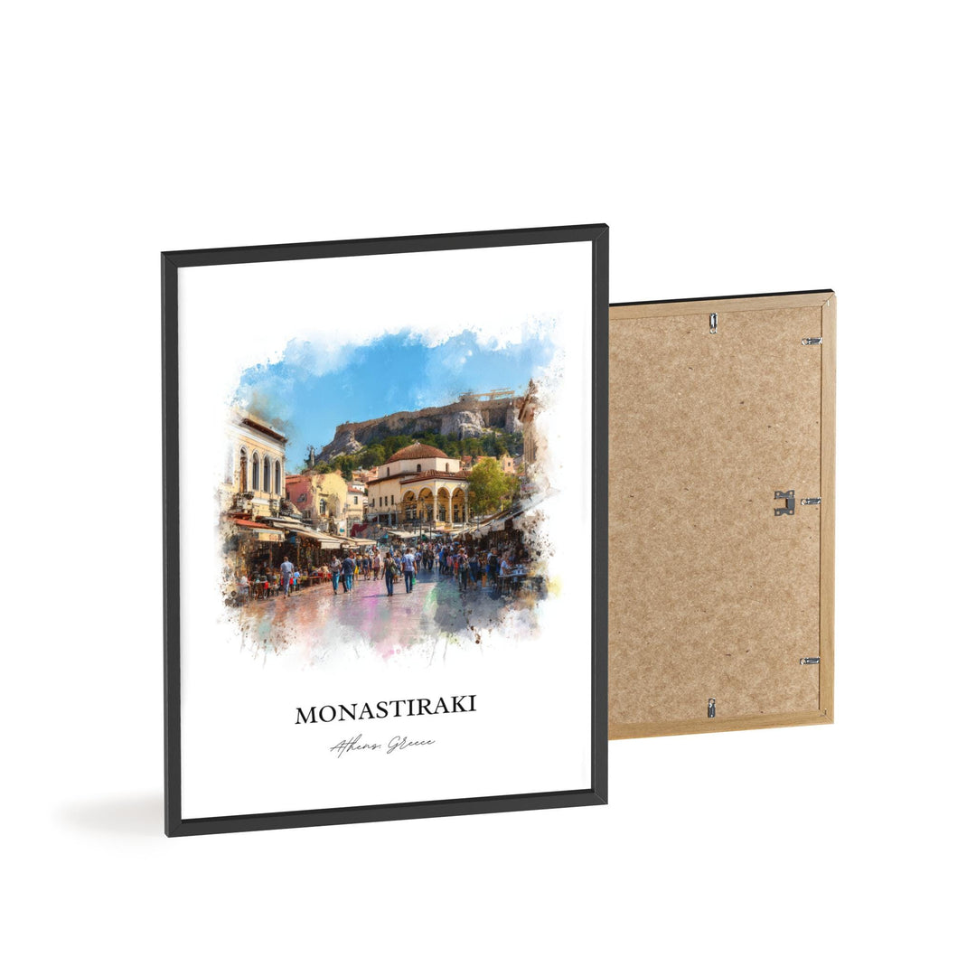 Monastiraki, Greece – Watercolor Art Print