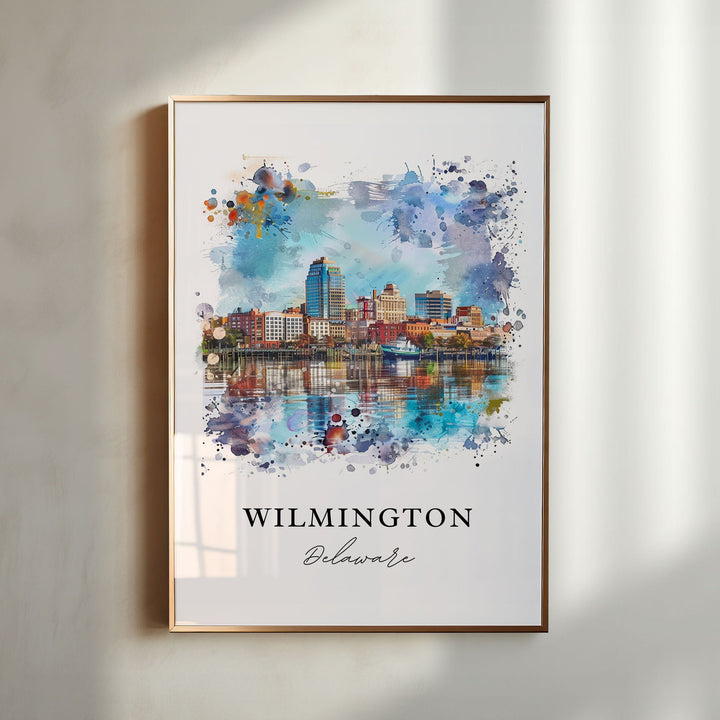 Wilmington Delaware Wall Art, Wilmington Print, Wilmington DE Watercolor, Delaware Gift,