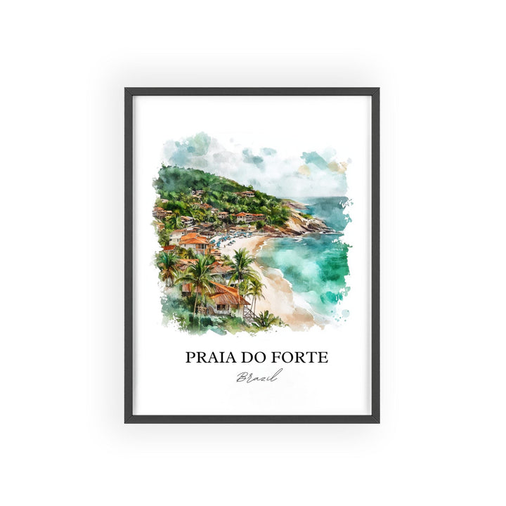 Praia Do Forte, Brazil – Watercolor Art Print