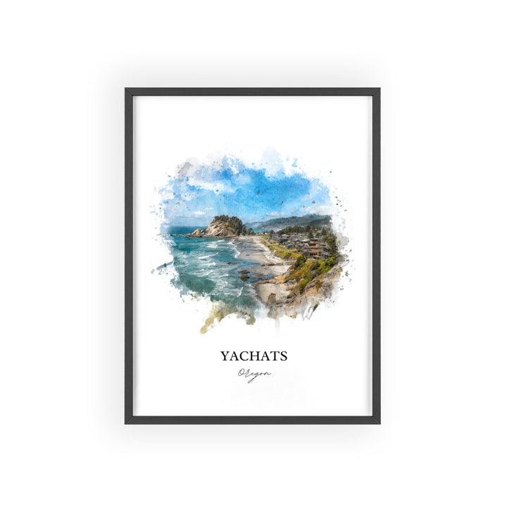 Yachats, Oregon – Watercolor Art Print