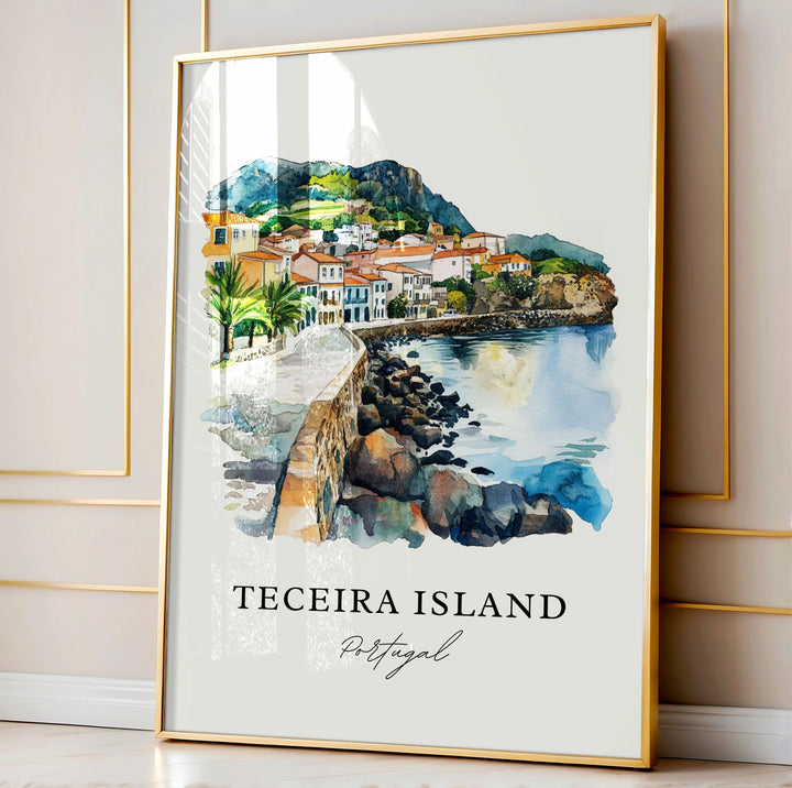Terceira Island, Portugal – Watercolor Art Print