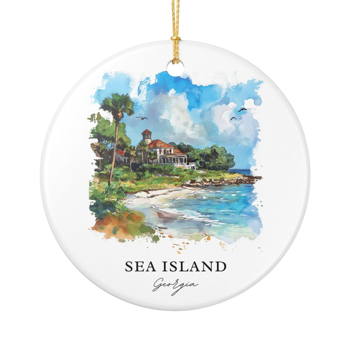 Sea Island Georgia Ornament: Unique Sea Island GA Souvenir, Georgia Xmas Decor, and Authentic Sea Island GA Gift