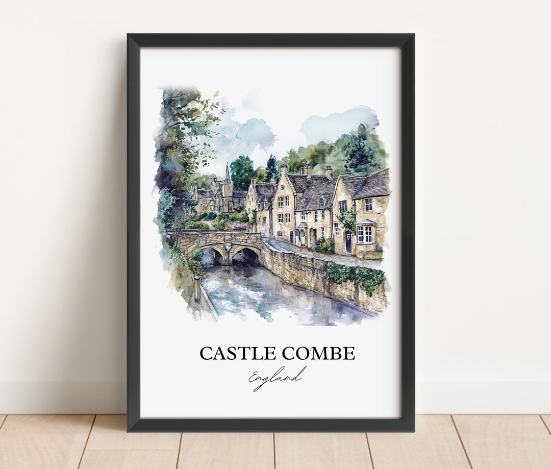 Castle Comb Wall Art, Wiltshire Print, England Watercolor Art, Castle Comb England Gift, Travel Print, Travel Poster, Housewarming Gift