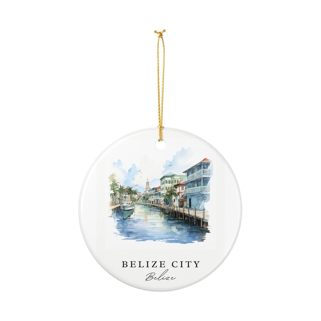 Belize Ornament: Unique Belize City Souvenir, Belize City Xmas Decor, and Authentic Belize Gift