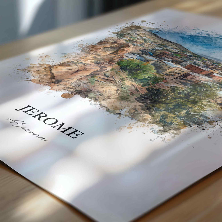Jerome, Arizona – Watercolor Art Print