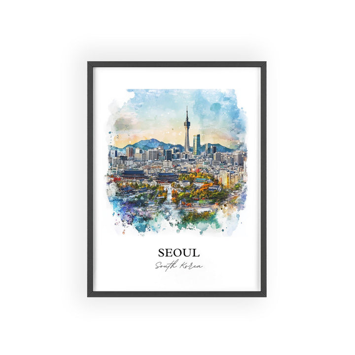 Seoul, South Korea – Watercolor Art Print