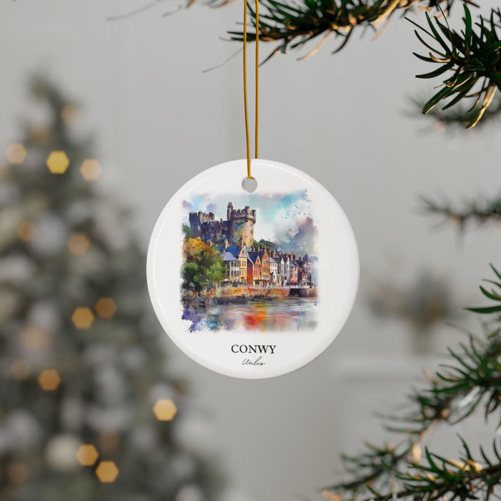 Conwy Wales Ornament: Unique Conwy Souvenir, Conwy Xmas Decor, and Authentic Wales Gift