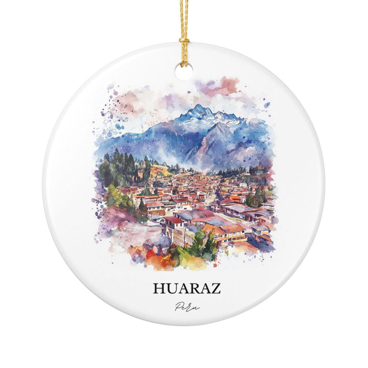 Huaraz Peru Ornament: Unique Huaraz Souvenir, Huaraz Xmas Decor, and Authentic Huaraz Peru Gift