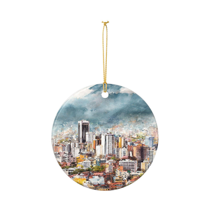 Caracas Ornament: Unique Caracas Souvenir, Caracas Skyline Xmas Decor, and Authentic Caracas Venezuela Gift