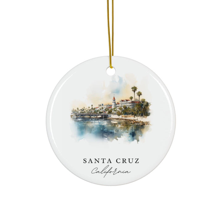 Santa Cruz California Ornament: Unique Santa Cruz Souvenir, California Xmas Decor, and Authentic Santa Cruz CA Gift