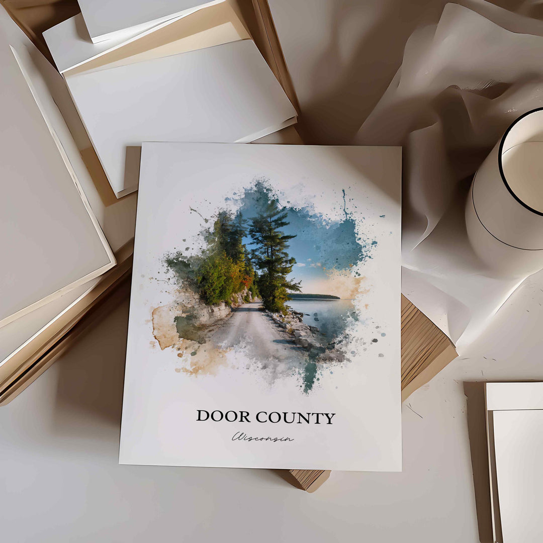 Door County, Wisconsin – Watercolor Art Print