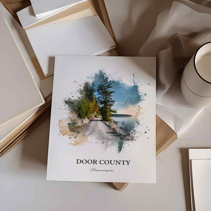 Door County, Wisconsin – Watercolor Art Print