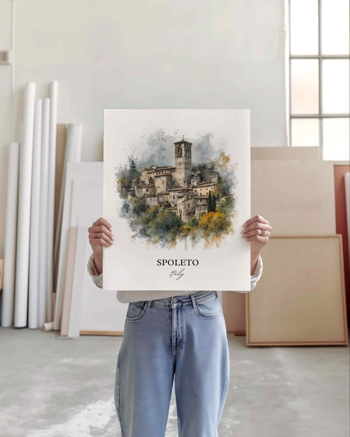 Spoleto, Italy – Watercolor Art Print