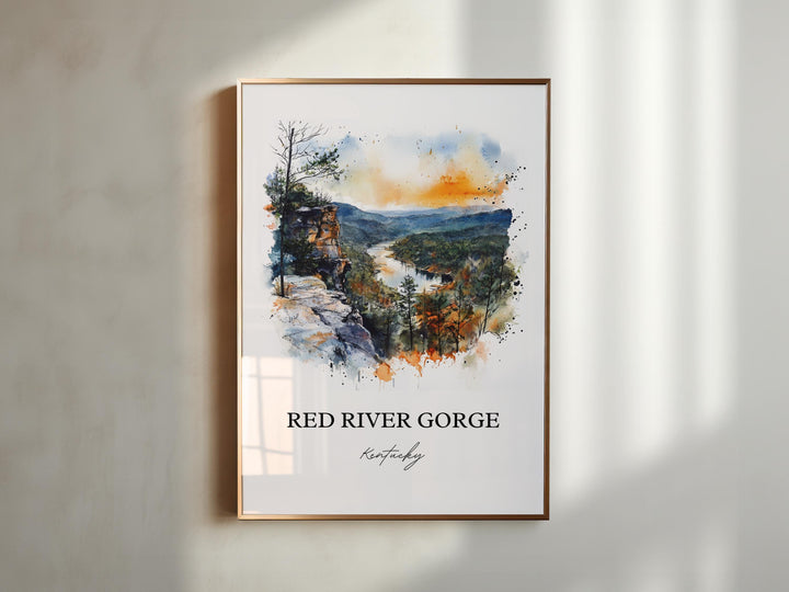 Red River Gorge, Kentucky, Kentucky – Watercolor Art Print