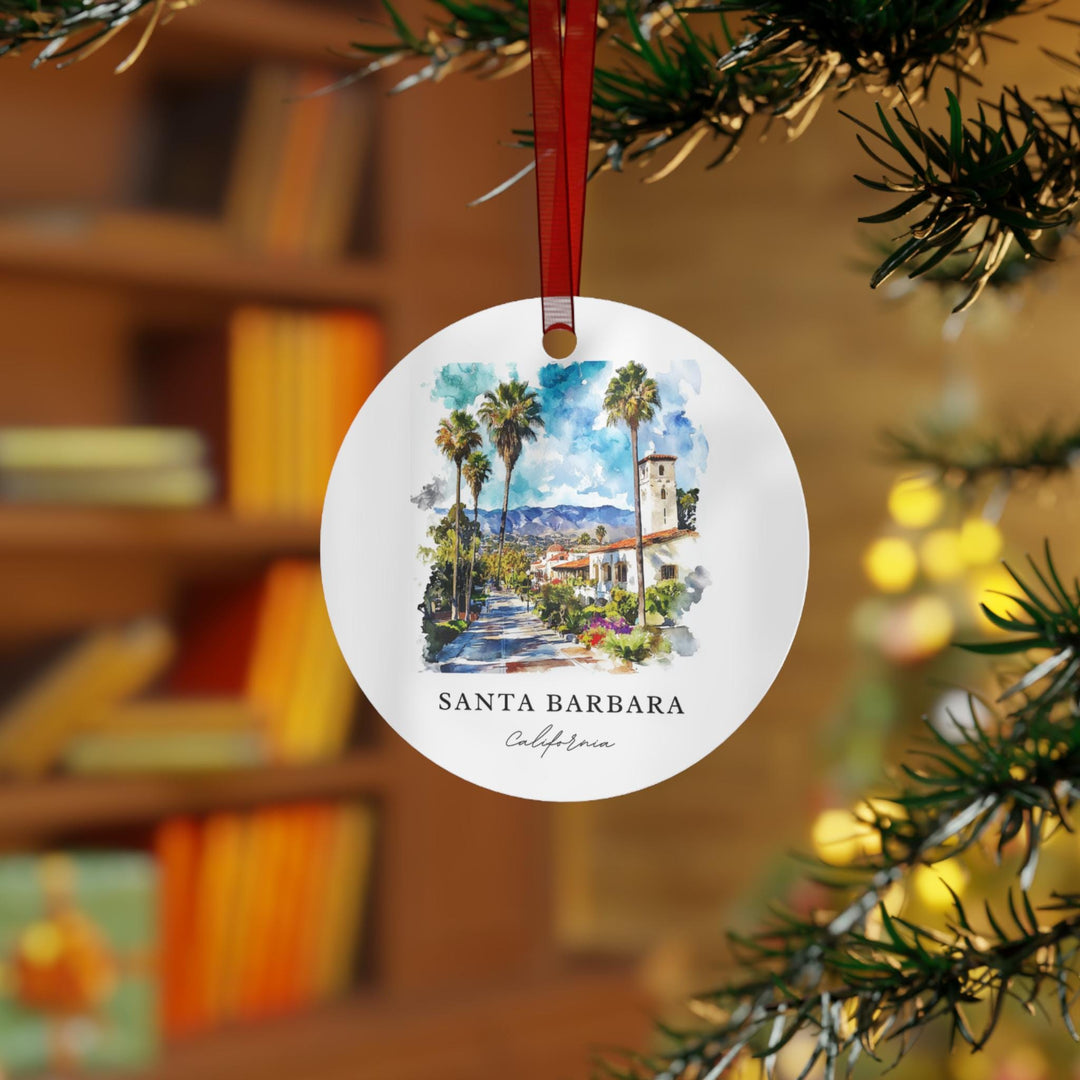 Santa Barbara CA Ornament: Unique UCSB Souvenir, Santa Barbara Xmas Decor, and Authentic Santa Barbara Gift