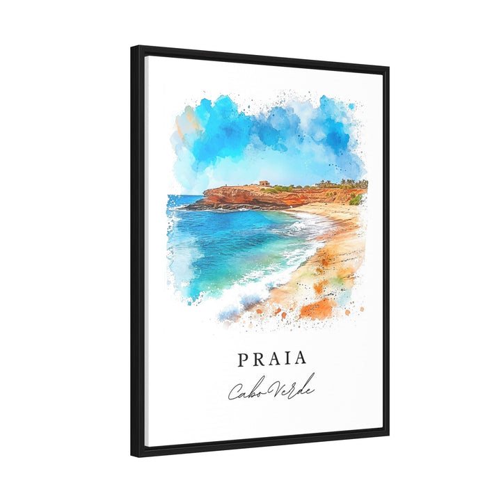 Praia Cape Verde wall art - Cabo Verde, Praia print, Cape Verde Africa Wedding gift, Birthday present, Custom Text, Perfect Gift