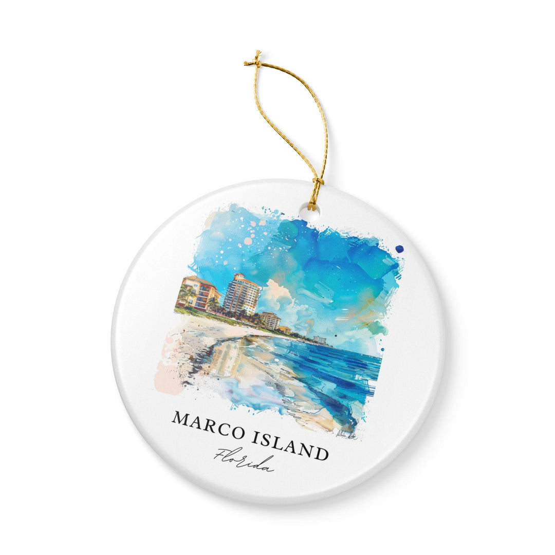 Marco Island Ornament: Unique Marco Island Souvenir, Marco Island Xmas Decor, and Authentic Marco Island FL Gift