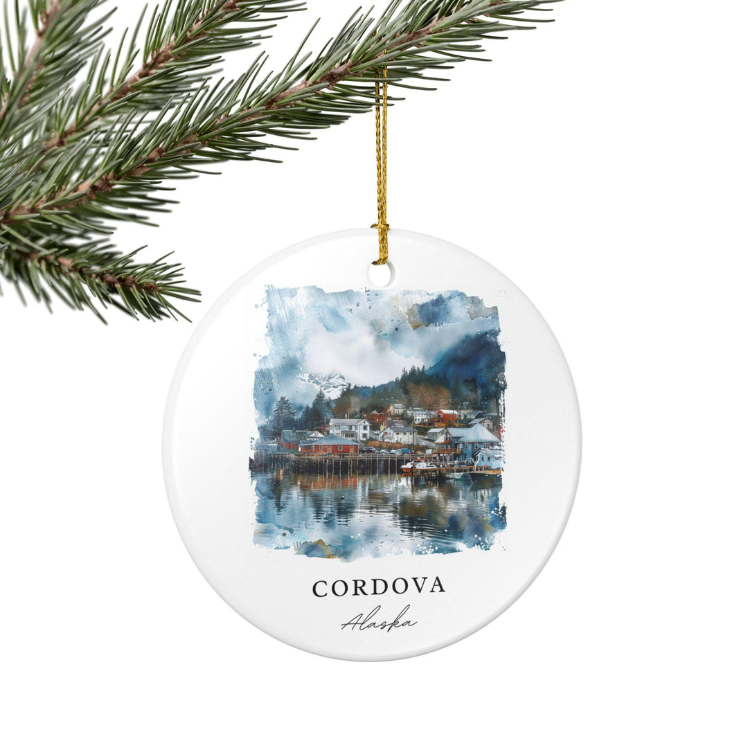 Cordova, Alaska Ornament: Unique Cordova AK Souvenir, Cordova Alaska Xmas Decor, and Authentic Alaska Gift