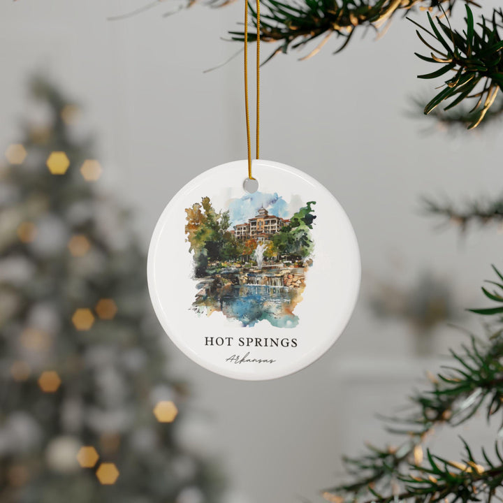Hot Springs Arkansas Ornament: Unique Arkansas Souvenir, Hot Springs AR Xmas Decor, and Authentic Arkansas Gift