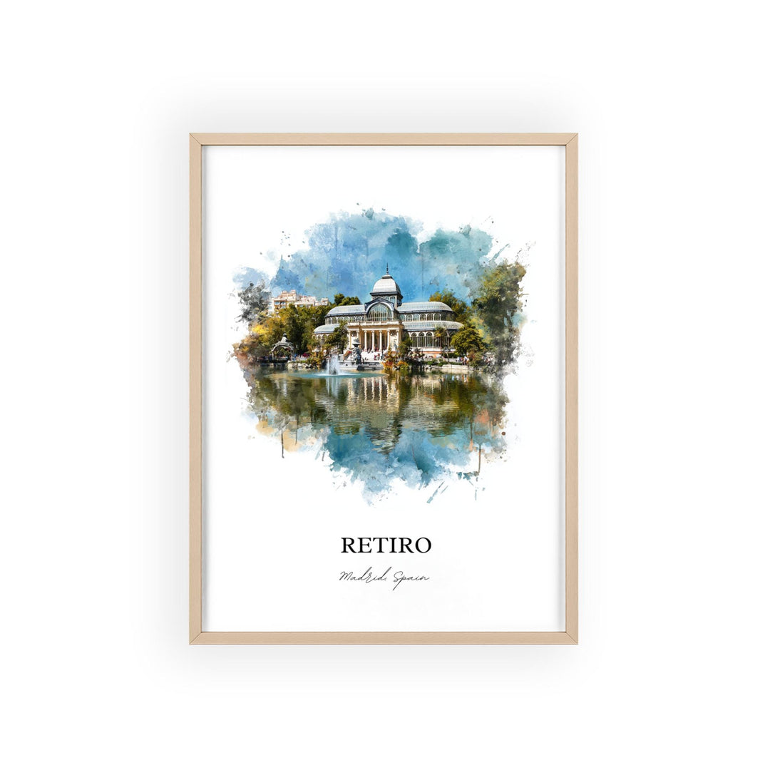 Retiro, Spain – Watercolor Art Print