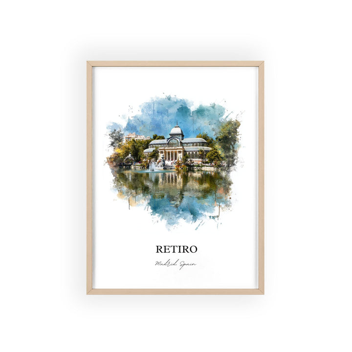 Retiro, Spain – Watercolor Art Print