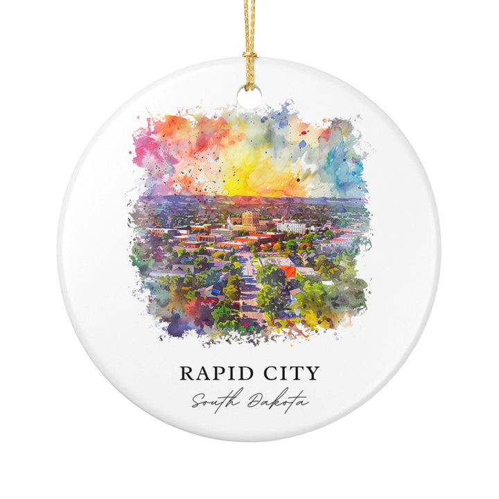 Rapid City SD Ornament: Unique Rapid City Souvenir, Rapid City Xmas Decor, and Authentic Rapid City SD Gift